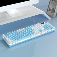Klawiatura przewodowa YINDIAO K500 do gier, laptopów, komputerów stacjonarnych, PC, akcesoria biurowe, niskoprofilowa klawiatura dla graczy z klawiszami numerycznymi.