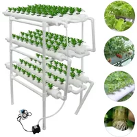 108 Holes Pipe Grow Kit NFT Indoor Greenhouse Planting Box Gardening System Nursery Pot Hydroponic Rack