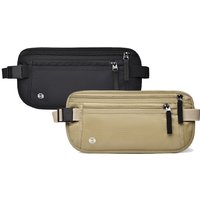 Travel Waist Bag Money Belt Slim Passport Holder RFID Blocking Travel Invisible Pouch Protect Cash Credit Cards Travel Documents