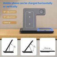 Foldable 3 in 1 Wireless Charging Station Fast Charge For iPhone 12-17 Pro Max For Apple Watch For AirPods For Travel Office Use