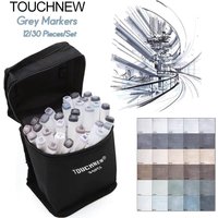10/30pcs Art Marker Double-Ended Alcohol Based Ink Neutral Gray Color Sketch Gray Tones for Graphic Drawing