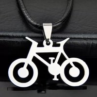 AliExpress weyena 1pc Stainless Steel Bicycle Pendant Necklace Punk Rock Hip-Hop Music Jewelry Trendy Gift for Men And Women