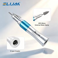 ELIJAH Dental Straight Low Speed Handpiece 1:1 with External Water Spray Surgical Handpiece for Dental Clinics Lab Use Tools