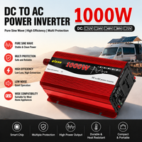 "High-quality pure sine wave inverter 1000W–3000W, converts DC 12V/24V/48V/60V to AC 110V, equipped with universal socket and ch