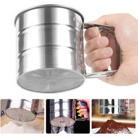 Sifter Strainer Stainless Steel Flour Sieve Cup Powder Sieve Mesh Kitchen Gadget for Cake Hand Press Sugar Baking Powder Flour