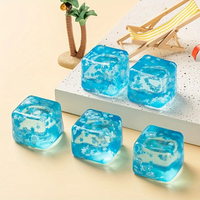 Ice Cube Squishy Fidget Toys Stress Relief Snowflake Ice Cube Squeeze Square Toys for Adults Office Decompression Chrismas Gifts
