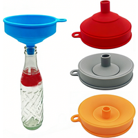 Large Silicone Funnel 11cm Wide Mouth Gel Foldable Collapsible Fill Hopper for Kitchen Can Jar Bottle Wine Spice Auto Engine Oil