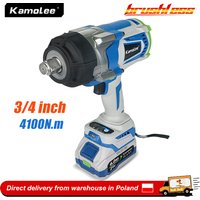 Kamolee 3/4 Zoll 4100NM Bürstenloser Elektrischer Schlagschrauber Kabelloser Schlagschrauber Handwerkzeug für 18V/21V Akku