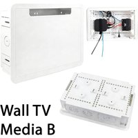 TV Media Box Versatile Outlet and Network Enclosure Organize System Devices Recessed TV Box Wall Plate Universal Utility