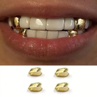 Four-Piece Dental Accessories Set Smooth Fashionable Single-Piece for Daily Street Party Decoration