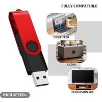 JASTER Silver Rotatable USB Flash Drives 128GB Free Custom Logo Pen Drive 64GB 100%Real capacity Memory stick 32GB Business Gift