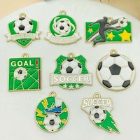 Mix 3/8pcs alloy drip oil sports football pendant accessories, DIY necklaces, earrings, keychains, jewelry making fashion access