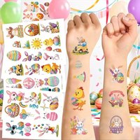 10-30Pcs Easter Cartoon Tattoo Stickers for Parties Birthdays Carnival School Kindergarten Prizes Small Gifts