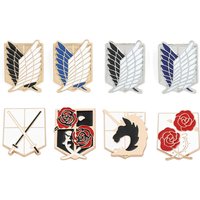 8PCS Anime Attack On Titan Badges Shingeki No Kyojin Pins Manga Pendant Brooches for Bag Backpack Clothing Lapel ACG Cosplay Toy
