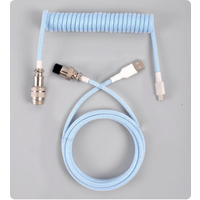 Type-C USB Port, Aviator Coiling Cable for Gaming and Desktop Computers Mechanical Keyboard Coiled Cable