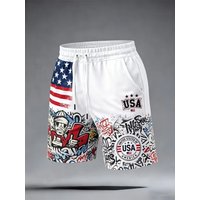 250th Anniversary PatrioticCommemorative Men's Plus Size Sports Shorts 3D Summer Men's Shorts European and American FashionTrend