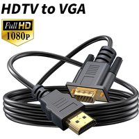 HDMI To VGA Adapter Converter Cable 18M FHD 1920x1080P For Desktop Laptop PC TV Monitor Projector Display Connection