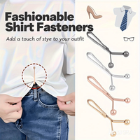 5pcs Metal Clothing Clips Non-Slip - Seamless Alloy Suspender Clips for Pants,Skirts &Shirt Sleeves,Rustproof Belt Loop Holders
