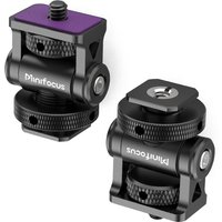 Camera Monitor Mount with Cold Shoe, 1/4" Screw for 5" & 7" Field Monitor, Swivel 360° & Tilt 160° Holder Cage LED Video Light