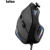ZELOTES C18 Wired Mouse Vertical Ergonomic Mouse RGB Joysticks Programmable Laser Gaming Mice 10000 DPI For PC Computer Gamer