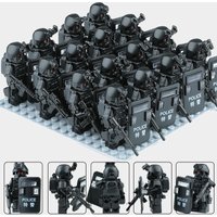 Pièce de construction MOC, rechargement, figurine de forces spéciales Ghost SWAT, assemblage DIY, mini figurine humanoïde entièrement armée, cadeau d'anniversaire