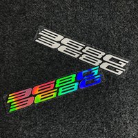 2Pcs 368G Waterproof Stickers, Decorative Decals for Car Motorcycle Bike Helmet Laptop, Orange/Silver/Rainbow