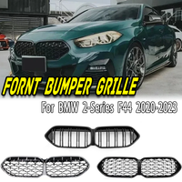 For BMW 2 Series F44 Gran Coupe 2021+ Diamond Mesh Front Grille, M Performance Style Kidney Grills for 218i 220i M235i