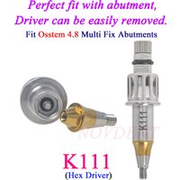 Dental Implant Abutment K111 Hex Driver Multi-unit Screwdriver Manual Driver Fit Torque wrench 7mm Compatible HIOSSEN 4.8