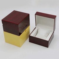 Wooden Watch Box Single Slot Wristwatch Storage Organizer with Padded Interior Display Case for Jewelry Bracelet Men Women Gift