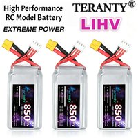 TERANTY 3S 11.4V HV 850mAh 100C Lipo Battery, 45C Battery for FPV Racing Drone, Quadcopter, with XT30/XT60 Plug 11.1V Bateria