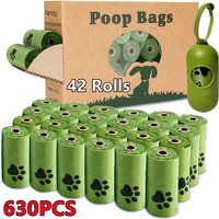 New Pet Biodegradable Trash Bag Dog Poop Bags Bulk Biobase Scented Poo Bag Degradable Cat Waste Bags Dog Poop Dispenser Gifts