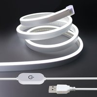 5V USB LED Neon Strip Light Dimmable Touch Sensor Kit Flexible Led Ribbon Waterproof Lamp Lighting For Room Backlight Decoration