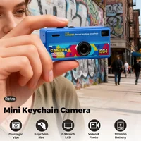 Mini Digital Camera 0.96 Inch Keychain Camera Retro Support Memory Card 1080P Very Small Camcorder Video Recorder with Flash