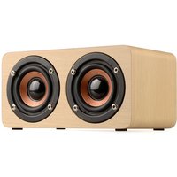 Portable Wooden Bluetooth Speaker HIFI Stereo Sound Handcrafted Retro Wireless Loudspeaker With MIC TF AUX Play Computer Column