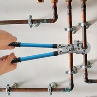 V-Contour und TH Contour Handpresszange Kupferrohr Verbundrohr, Crimpzange Kupferrohr, mit 360° ° Drehbarer Kopf