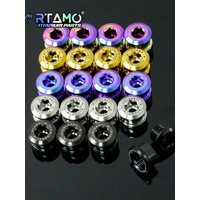 AliExpress RTAMO 4pcs Gr5 Titanium Chainring Bolts 4.5/6.5mm Crank Chain Ring Screw For MTB BMX Road Bike SingleChainwheel Bolt
