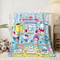 Kawaii Sanrios Decorative Blanket Sofa Winter Home Bedspread on the Bed Fluffy Soft Blankets Bedroom Decoration Throw Warm Knee