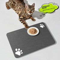 Diatomaceous Mud Pet Placemat Absorbent Water Bowl & Food Mat with Waterproof Quick-Dry Rubber Backing Non-Slip for Home Use
