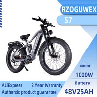 48V 25Ah All-Terrain City Ebike Battery Sports & Entertainment Cycling rzoguwex S7 Adult 1000W Fat Tire E-Bike 20-inch Electric Mountain Bike