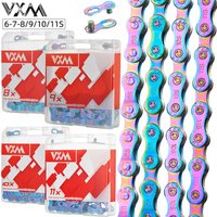Mountain bike colorful chain road bike 8-speed 9, 10, 11S variable speed chain fully electroplated for rust prevention Chains