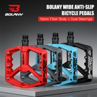 BOLANY mountain bike nylon anti-slip pedals, MTB Road Bike lubrication Pedal Bicycle Accessories