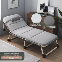 Foldable Single Bed Lounger Nap Bed Portable Relaxation Chair Ideal for Home Hospital Care Travel Cama Plegable Folding Bed