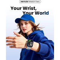 HAYLOU Watch Faro Voice Calling Smart Watch 2.01'' HD Screen 24H Health Monitor 150+ Sports Modes Bluetooth Smartwatch Men Women