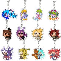 VOCALOID Foxy Hatsune Miku Acrylic Keychain Rin GUMI Fazbear Pendant Bag Decoration Accessories Anime Cartoon Keyring Gift