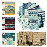 12sheet Vintage Spring Flower Pattern Craft Background Paper Pack Diy Junk Journal Retro Paper for Handmade Scrapbook Material