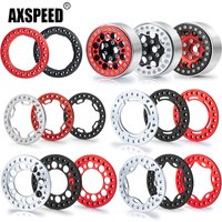 AXSPEED 4Pcs Aluminum Alloy Replacement Wheels Rings for Axial SCX10 Wraith TRX-4 1/10 RC Car 1.9 inch 2.2 inch Wheel Rims Parts