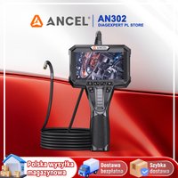 ANCEL AN302 Dual-Kamera-Endoskop 6,5 mm Linse Rohr- und Kanalinspektionskamera mit 4,3 Zoll IPS-Bildschirm IP67 7 LEDs HD-Inspektionswerkzeug für Autoreparaturen