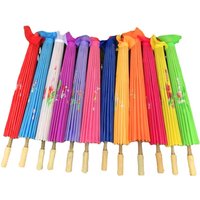 56cm Art Bamboo Frame Silk Cloth Umbrella Ancient Dance Umbrella Decor Restaurant Ceiling Decorative Bar Setting Craft Umbrellas