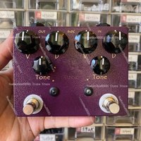 Analog Man King of Tone V4 Dual Overdrive Pedal High Gain Red Side Transparent Overdrive Dynamic Response Hand Built