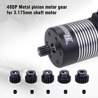 48DP 3.175mm 12t 13t 14t 15t 16T 17t 18T 19T 20T 22T 24T 25T Black steel metal Pinion Motor Gear For 1/10 Rc Model Car Motor